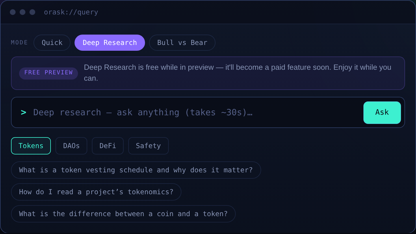 Deep Research mode