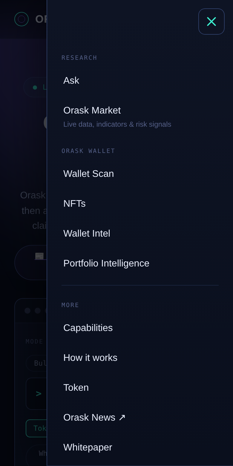 Orask mobile menu